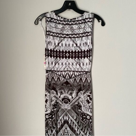 Style & Co. Women’s Slit Neck Paisley Printed Jersey Knit Maxi Dress size PP - Picture 4 of 5